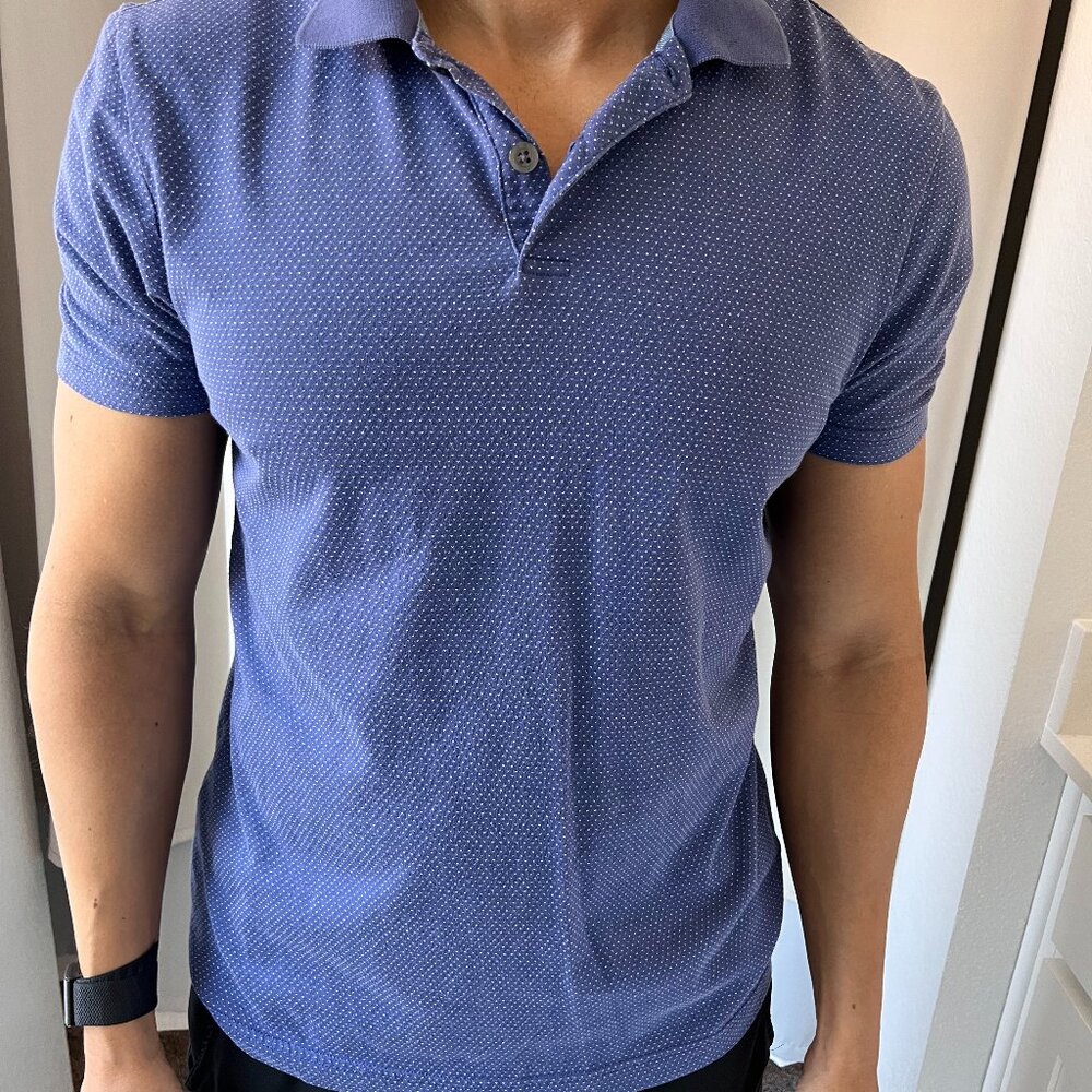 Banana Republic casual polo knit - polka dots - slimming